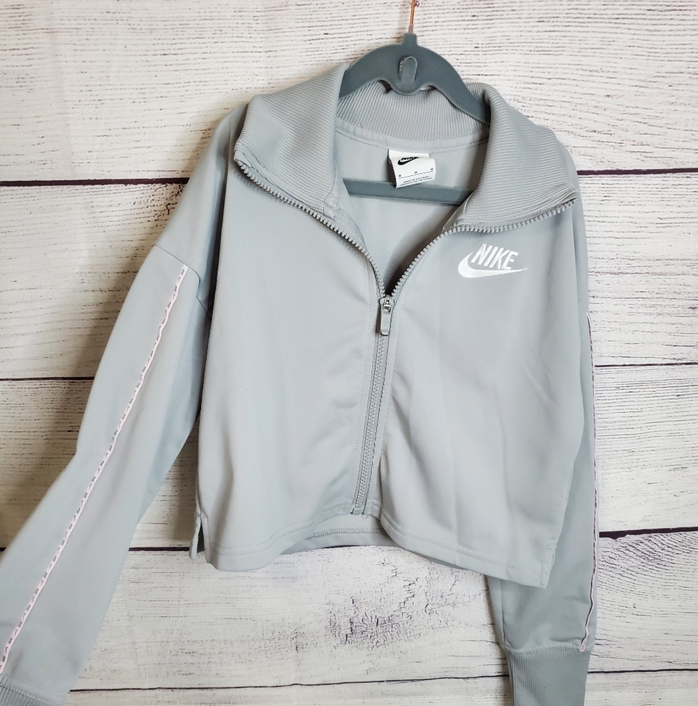 Nike Kids Light Gray Zip Jacket & Joggers Set - Picture 3 of 4